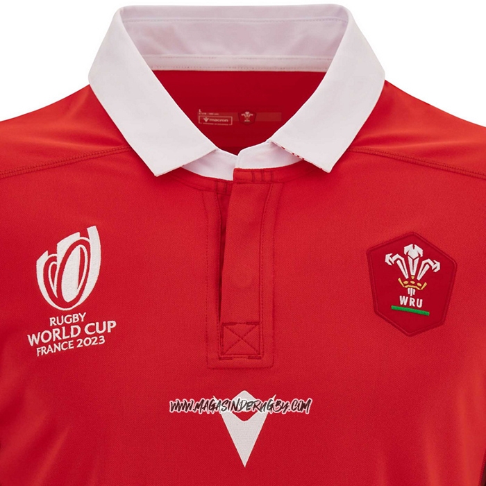 Maillot Pays De Galles Rugby 2023 World Cup Domicile